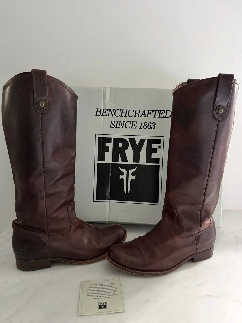 Frye Tall Pull-On Riding Boots in Brown